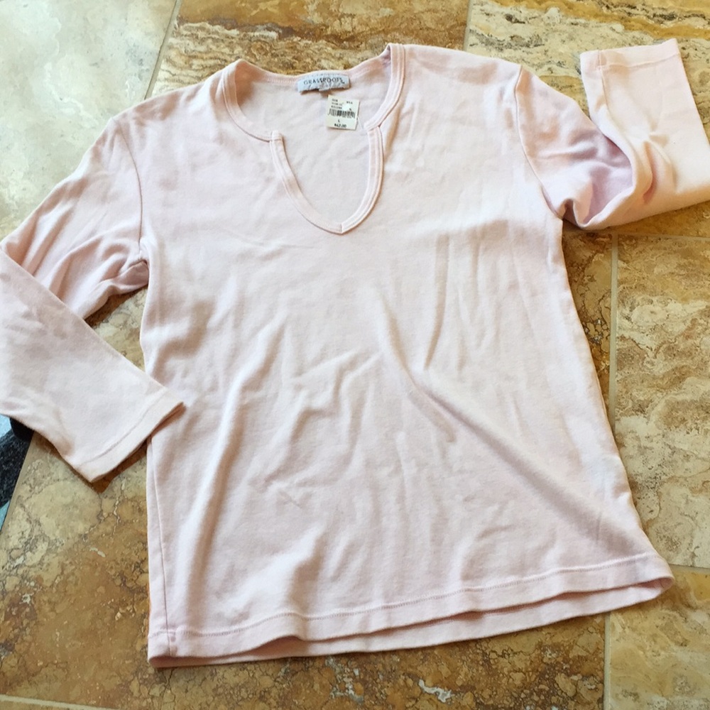 Grassroots 100% cotton pale pink pastel classic